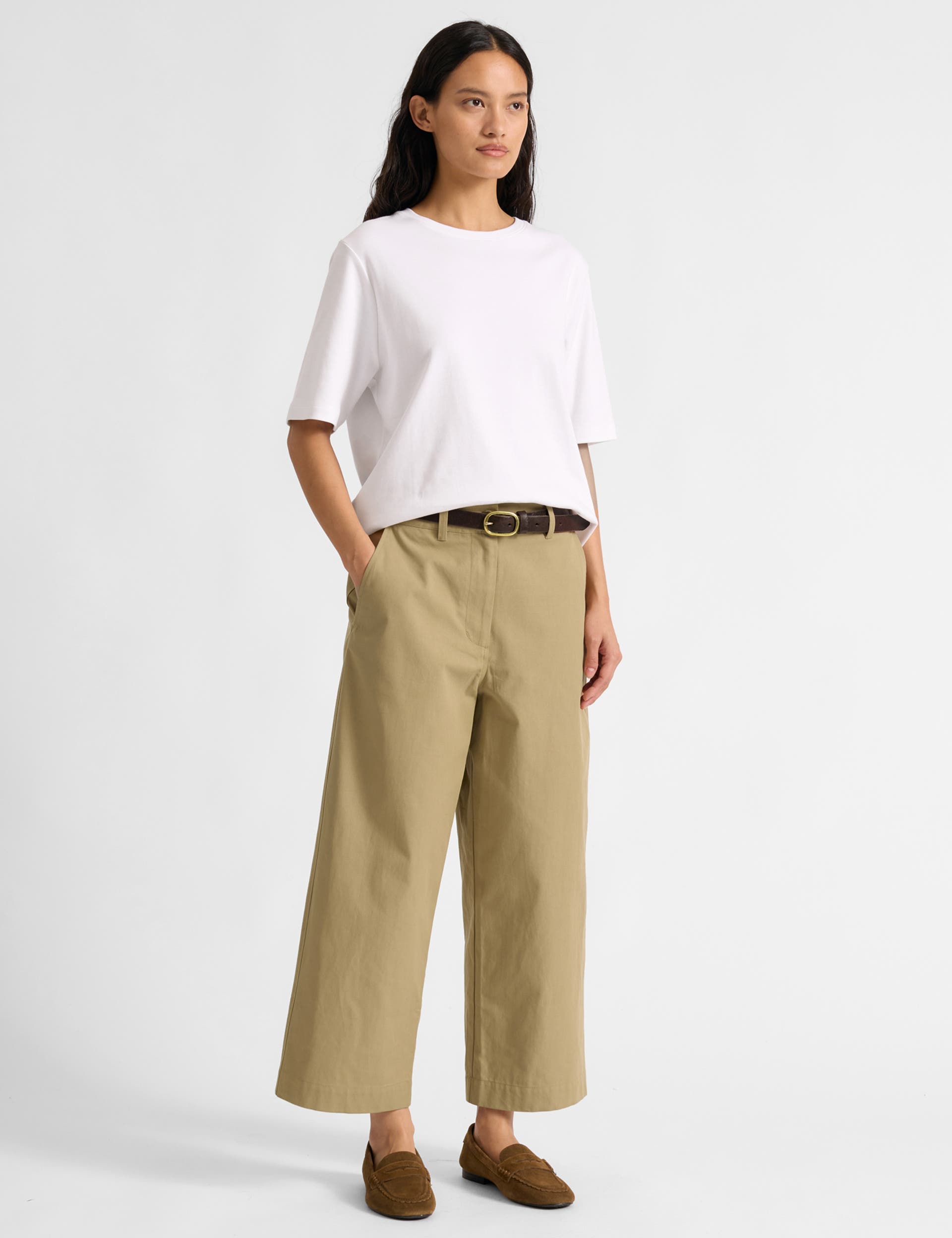 Cropped Barrel Trousers - image 4