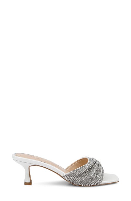 Jewel Badgley Mischka Humor Slide Sandal In White