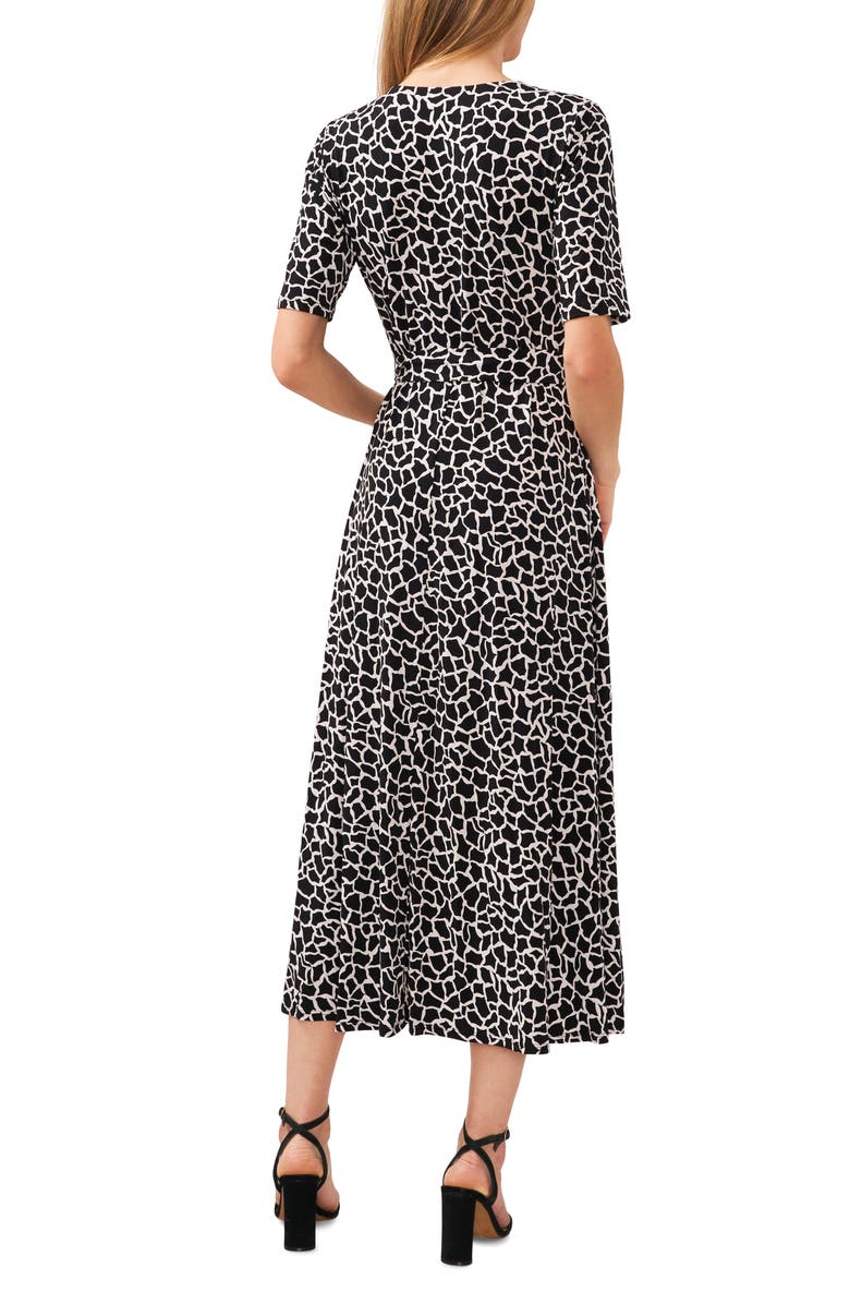 Chaus V-Neck Tie Waist Knit Dress, Alternate, color, Carnation