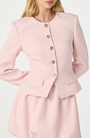 ASTR the Label Tweed Fitted Blazer