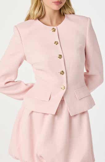 ASTR the Label Tweed Fitted Blazer