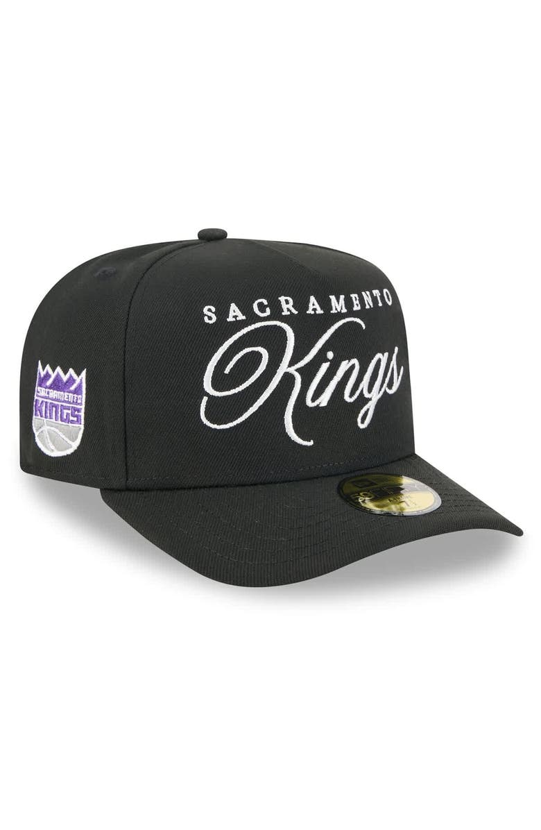 New Era Men's New Era Black Sacramento Kings 2025 NBA Draft A-Frame 59FIFTY Fitted Hat, Main, color, 