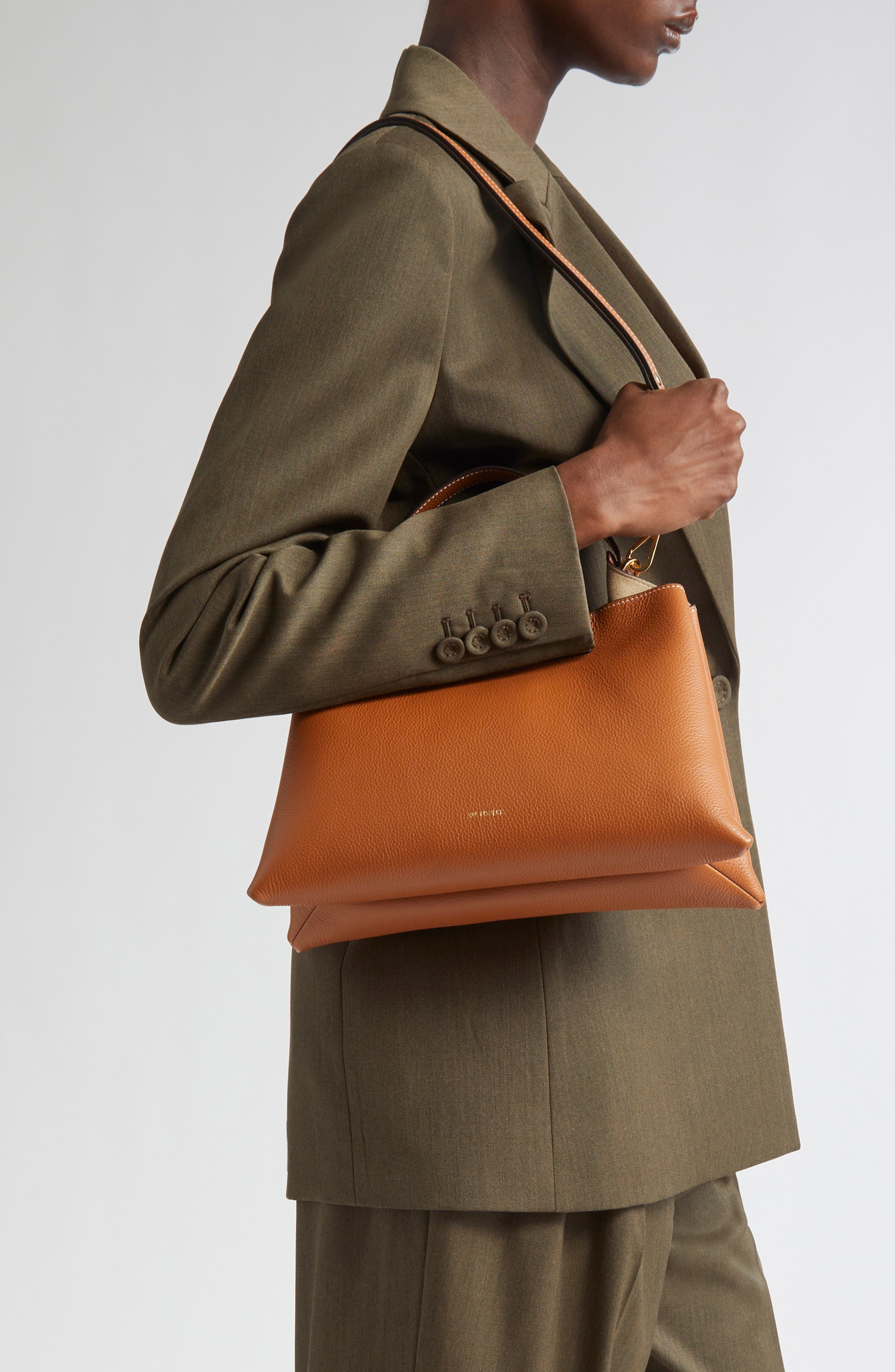 Ree Projects Elieze Medium Leather Handbag, Alternate, color, Caramel