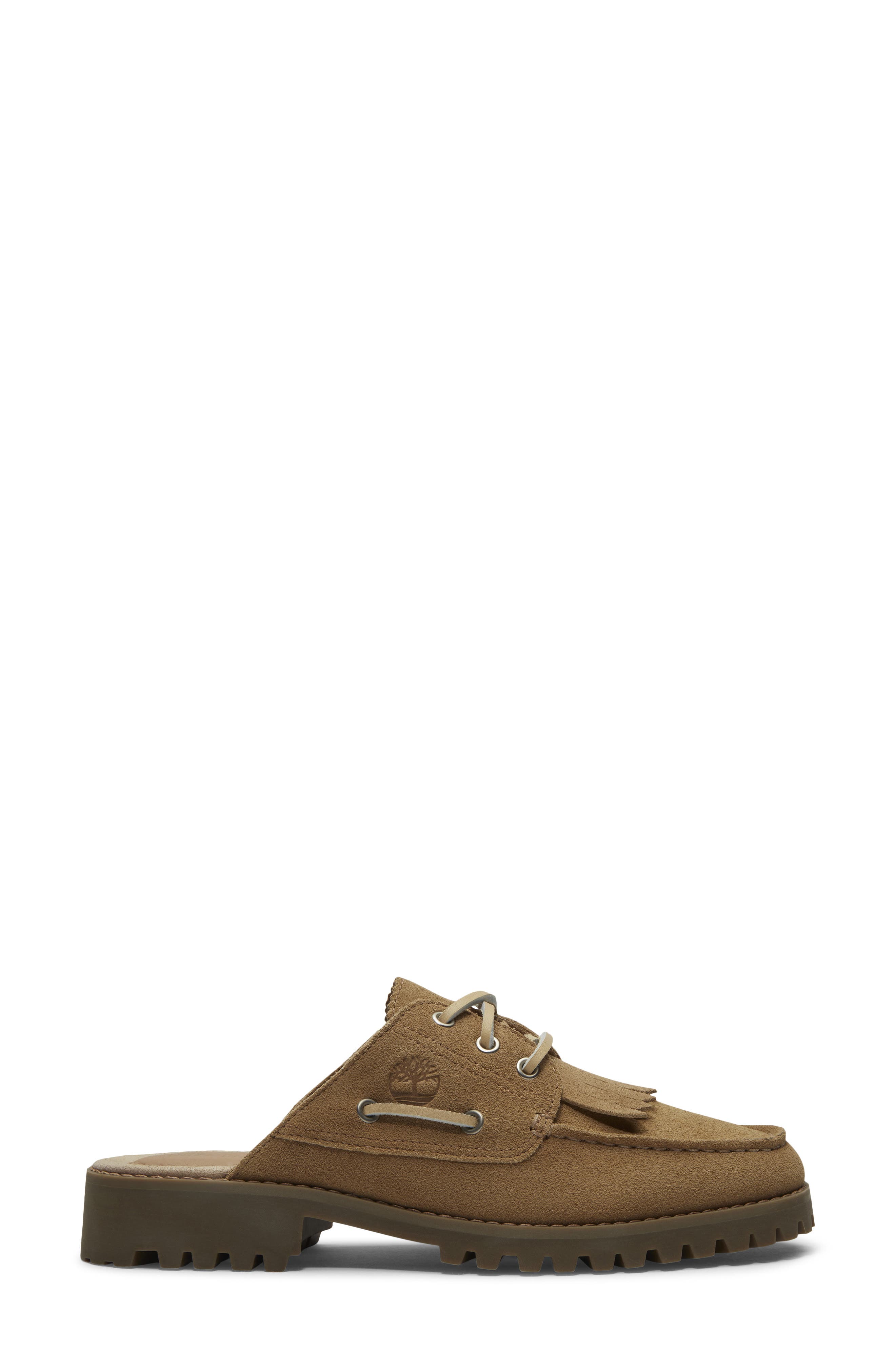 Timberland Authentic 3-Eye Lug Mule, Alternate, color, Medium Beige Suede