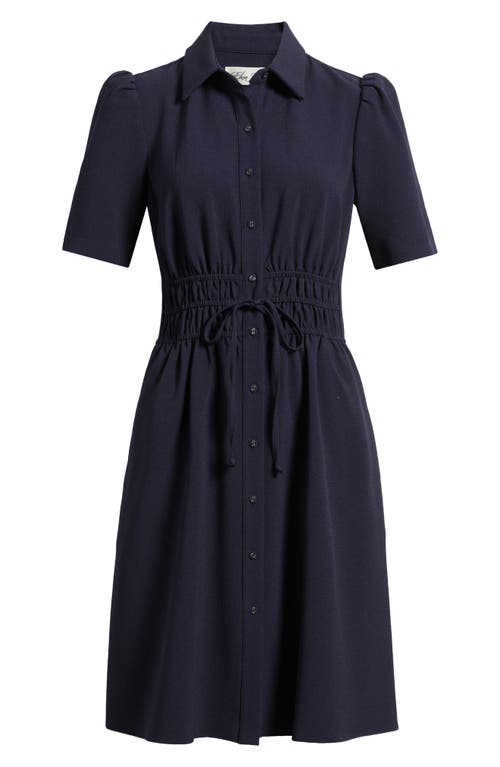 Eliza J Puff Sleeve Shirtdress In Navy