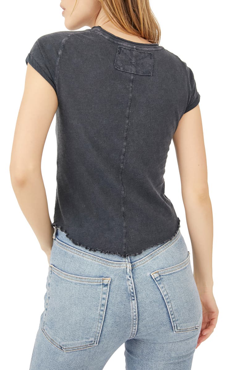 Free People We the Free Be My Baby Cotton T-Shirt, Alternate, color, Black