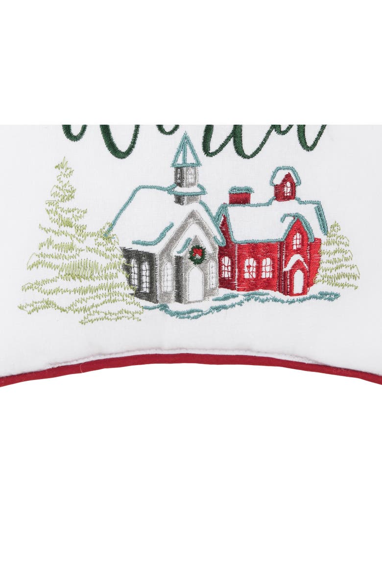 C&F Home Joy To The World Small Christmas Accent Pillow, 10" x 10", Alternate, color, Green