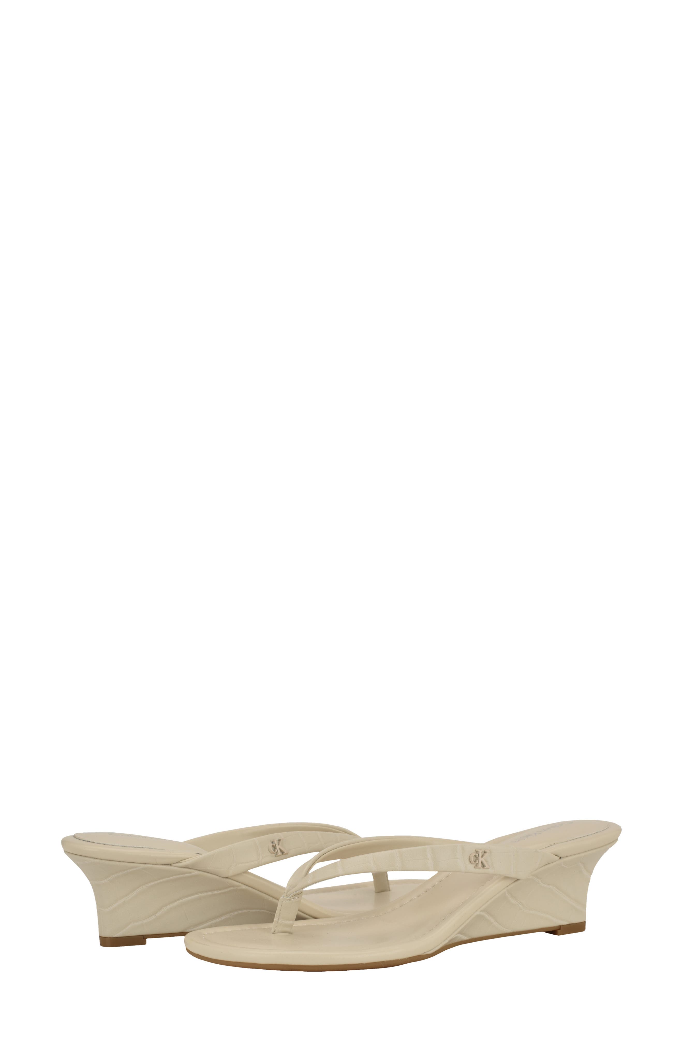 Maggy Wedge Slide Sandal, Alternate, color, OFF WHITE