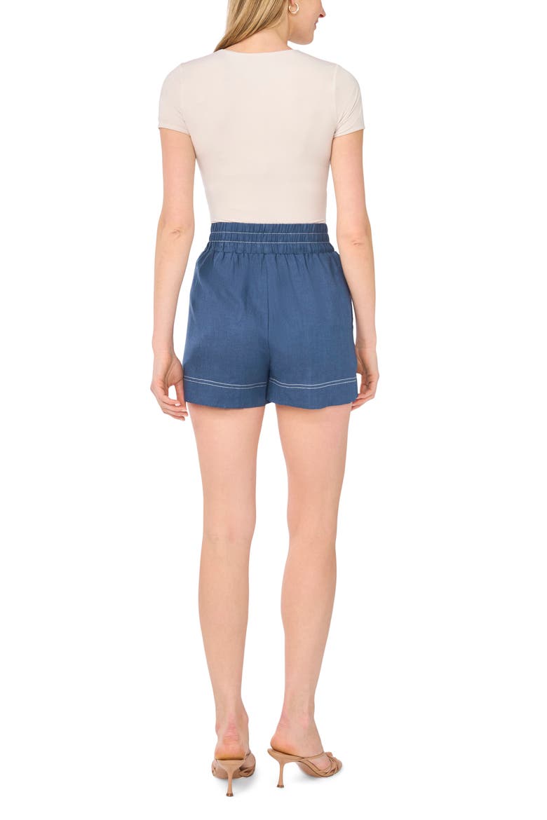 Contrast Stitch Pull-On Shorts, Alternate, color, DENIM HTHR