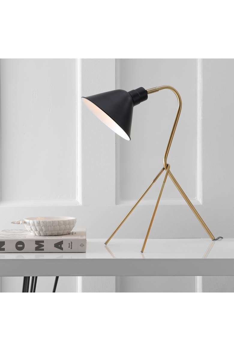 Mae 20.25" Brass LED Task Lamp, Brass Gold/Black, Alternate, color, Brass Gold