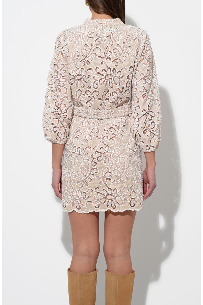 Lina Embroidered Minidress, Alternate, color, NATURAL