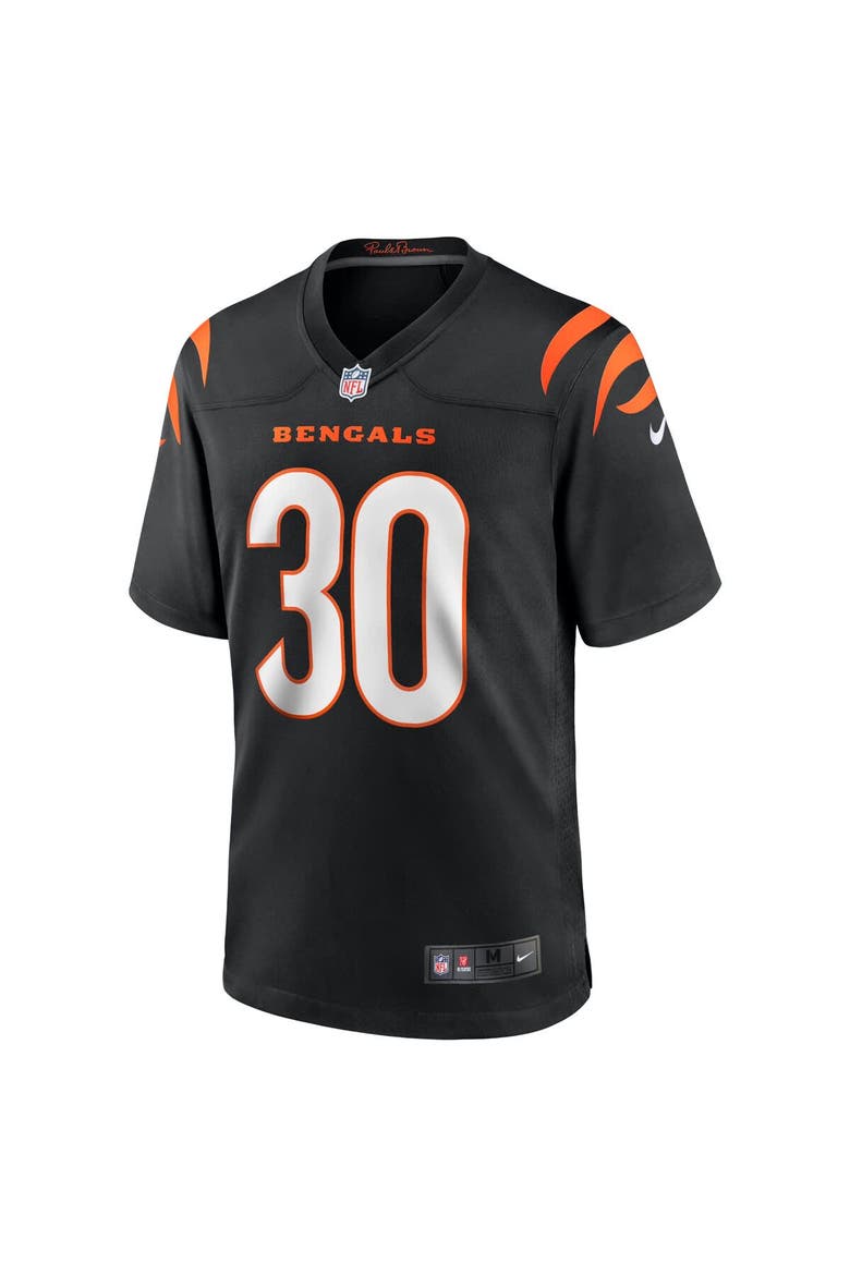 Men's Nike Chase Brown  Black Cincinnati Bengals Team Game Jersey, Alternate, color, Black