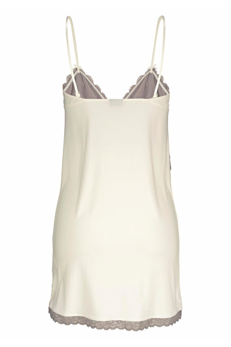 Lace V-Neck Nightgown, Alternate, color, Ecru