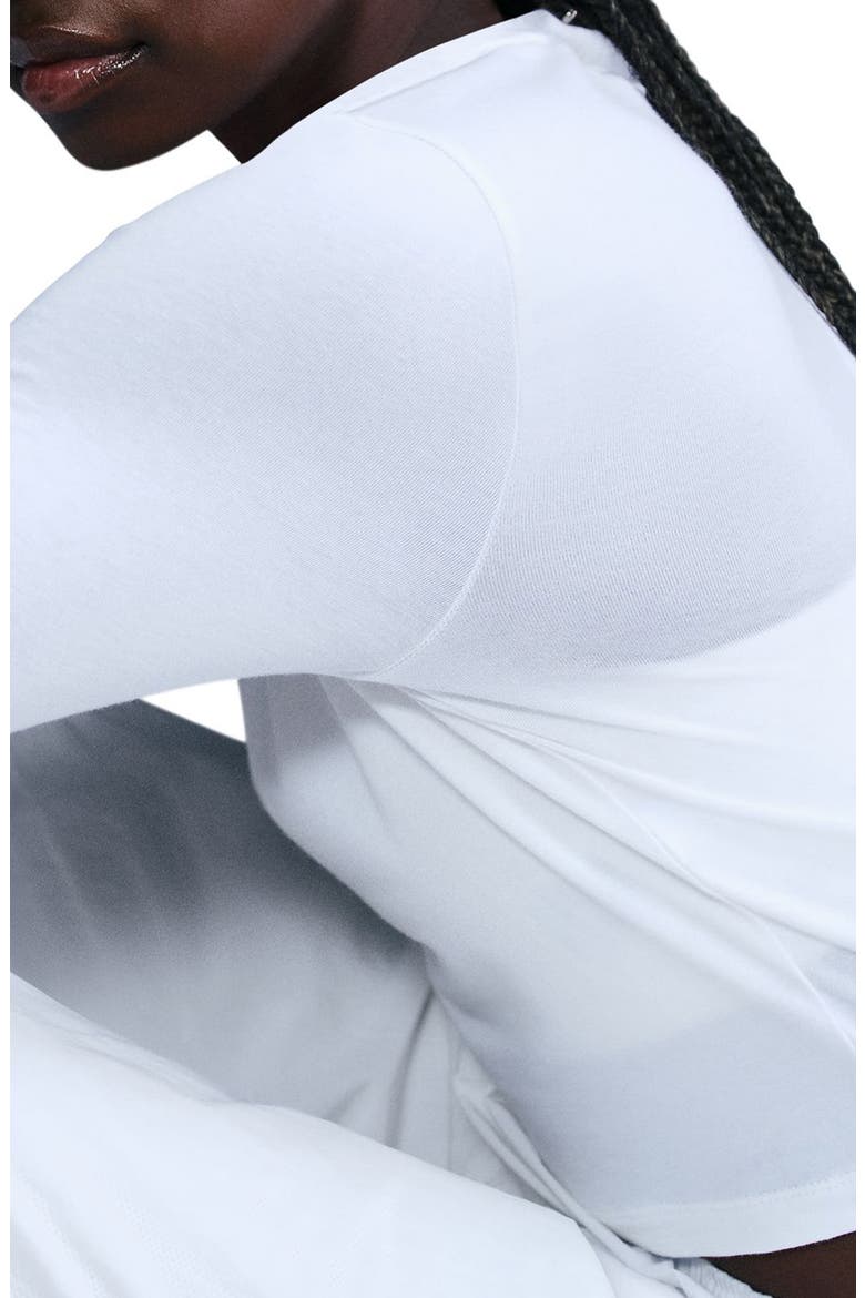 Sportswear Chill Knit Slim Long Sleeve Crop T-Shirt, Alternate, color, WHITE/ WHITE