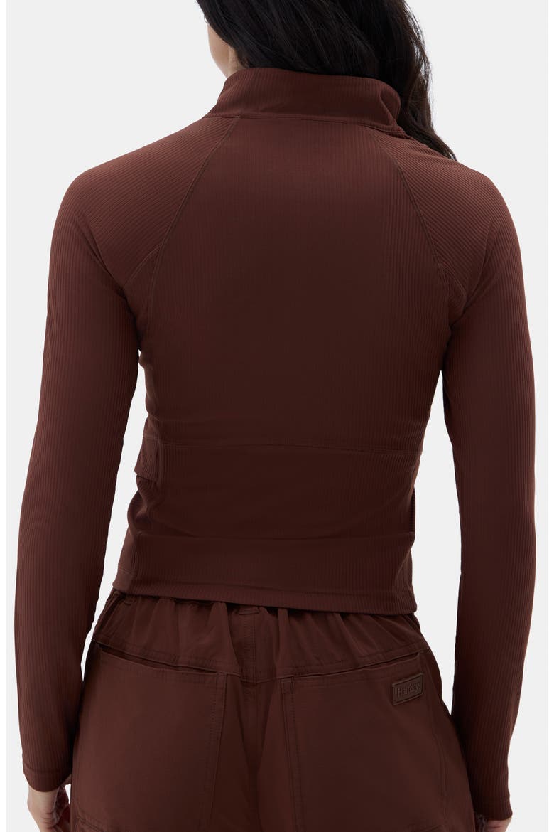 Julie Quarter Zip Top, Alternate, color, BRUNETTE/ JAVA