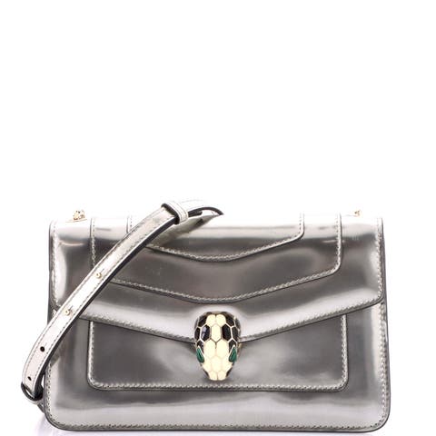 Serpenti Forever Shoulder Bag Metallic Leather Small