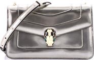 Pre-Owned Bvlgari Serpenti Forever Shoulder Bag Metallic Leather Small