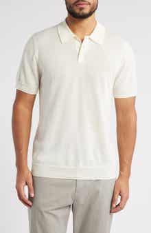Nordstrom Merino Wool & Silk Polo Sweater