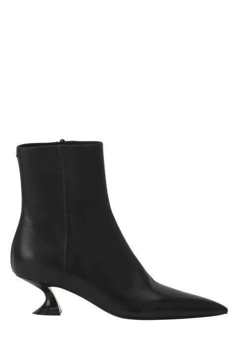 Midnight Step Leather Ankle Boot