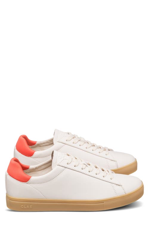 Clae Bradley Low Top Leather Sneaker In White