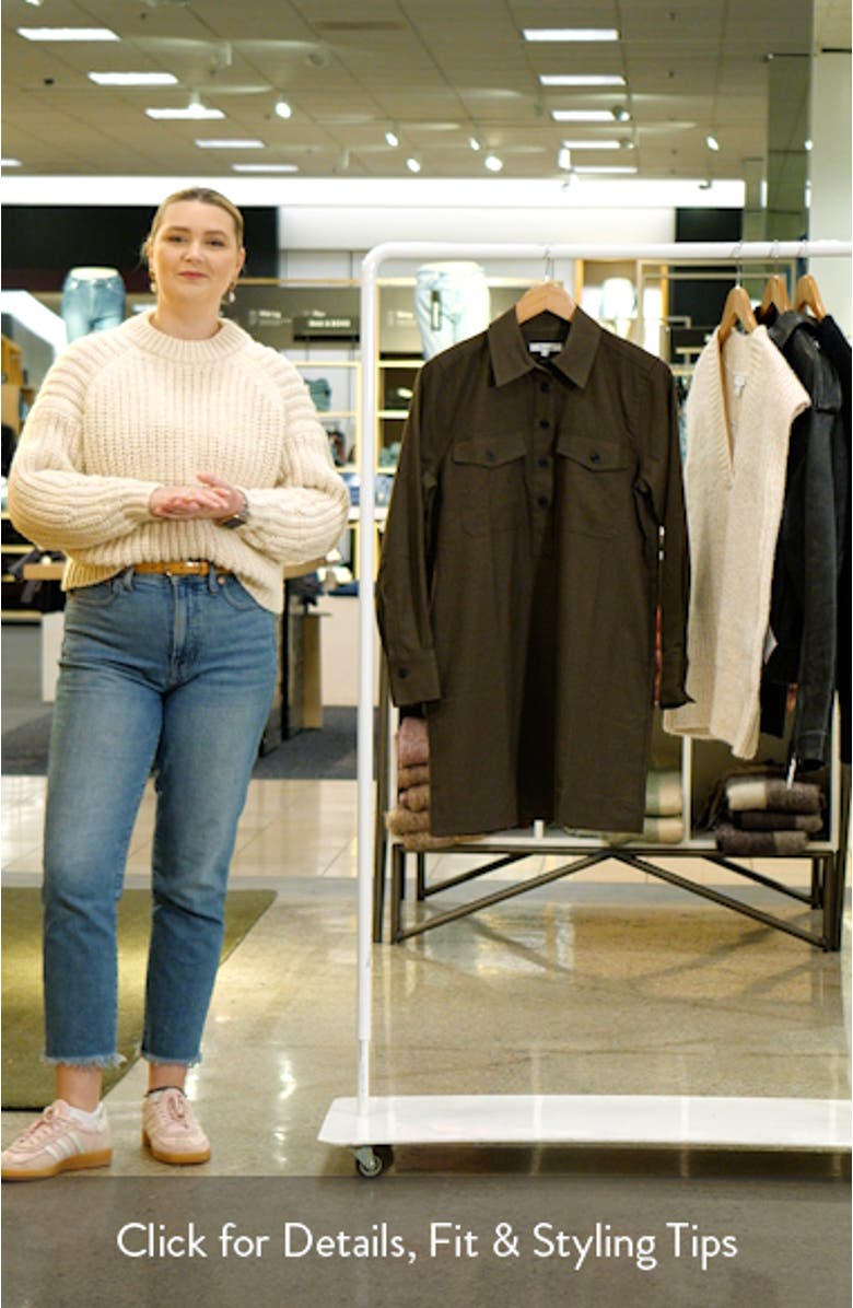 Twill Mini Shirtdress, sales video thumbnail