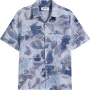 Wax London Didcot Watercolor Stretch Cotton Button-Up Shirt
