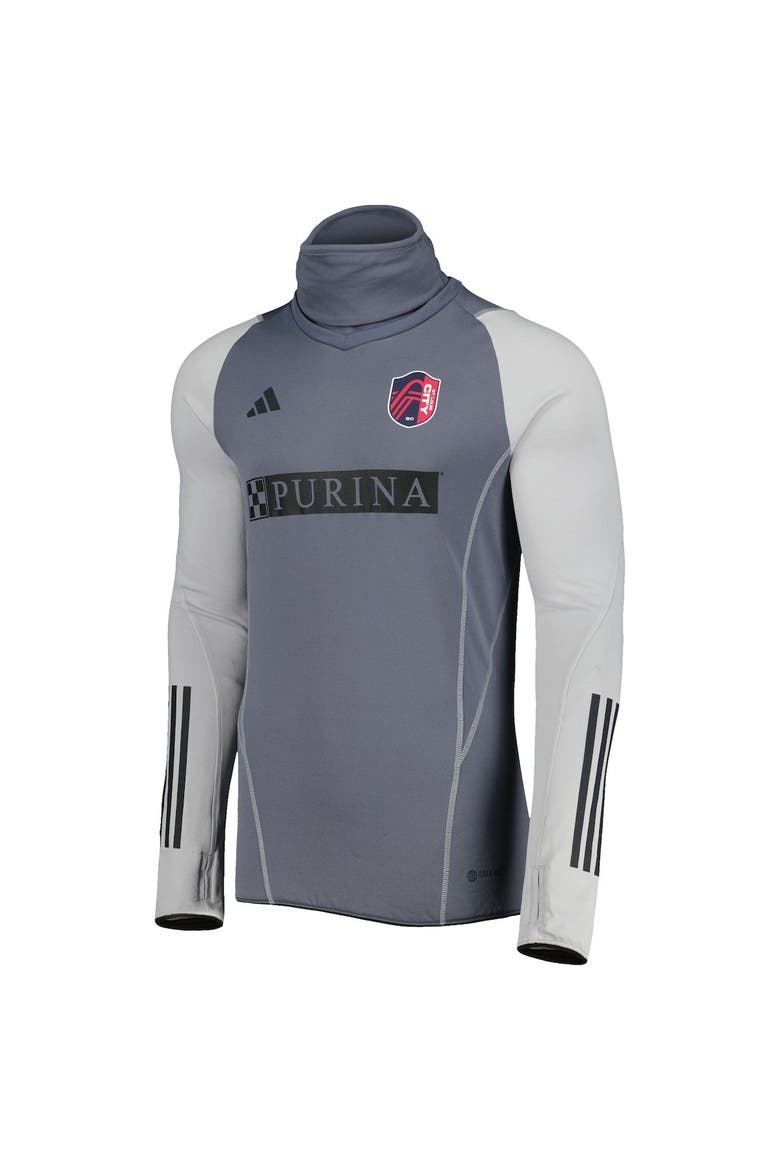 Men's adidas Gray St. Louis City SC Warm Raglan COLD.RDY Top, Alternate, color, Gray