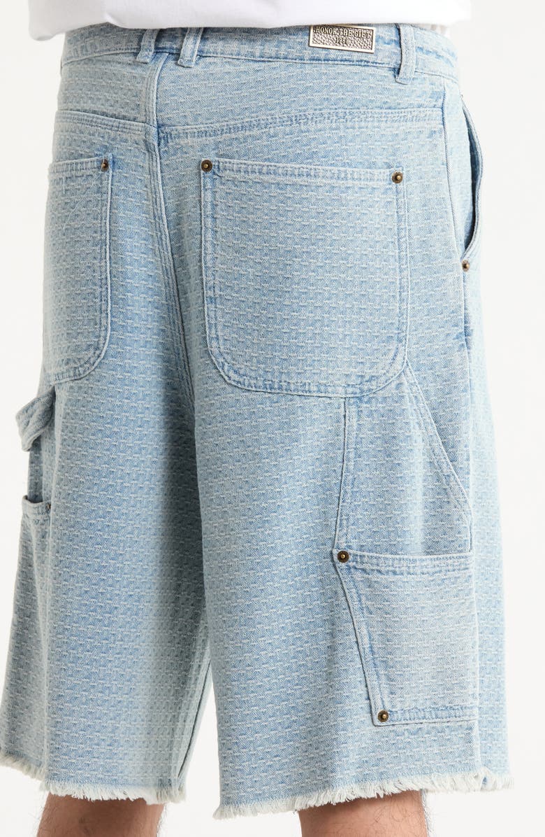 HONOR THE GIFT Novelty Denim Shorts, Alternate, color, Light Indigo