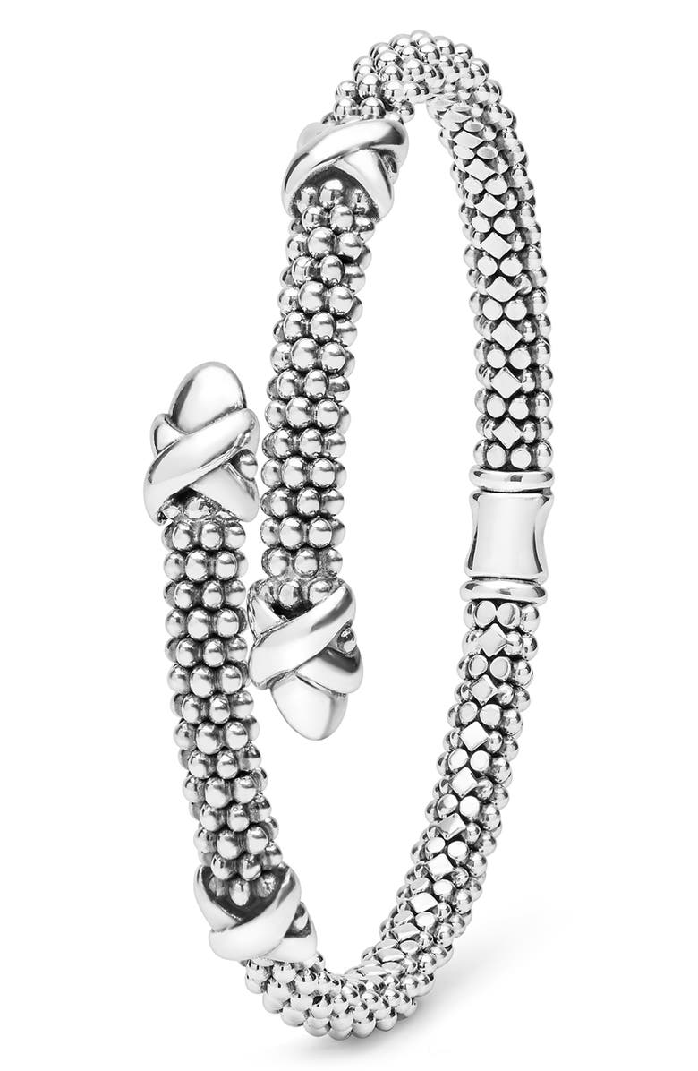 LAGOS Embrace Caviar Versa Bypass Bracelet, Alternate, color, Silver