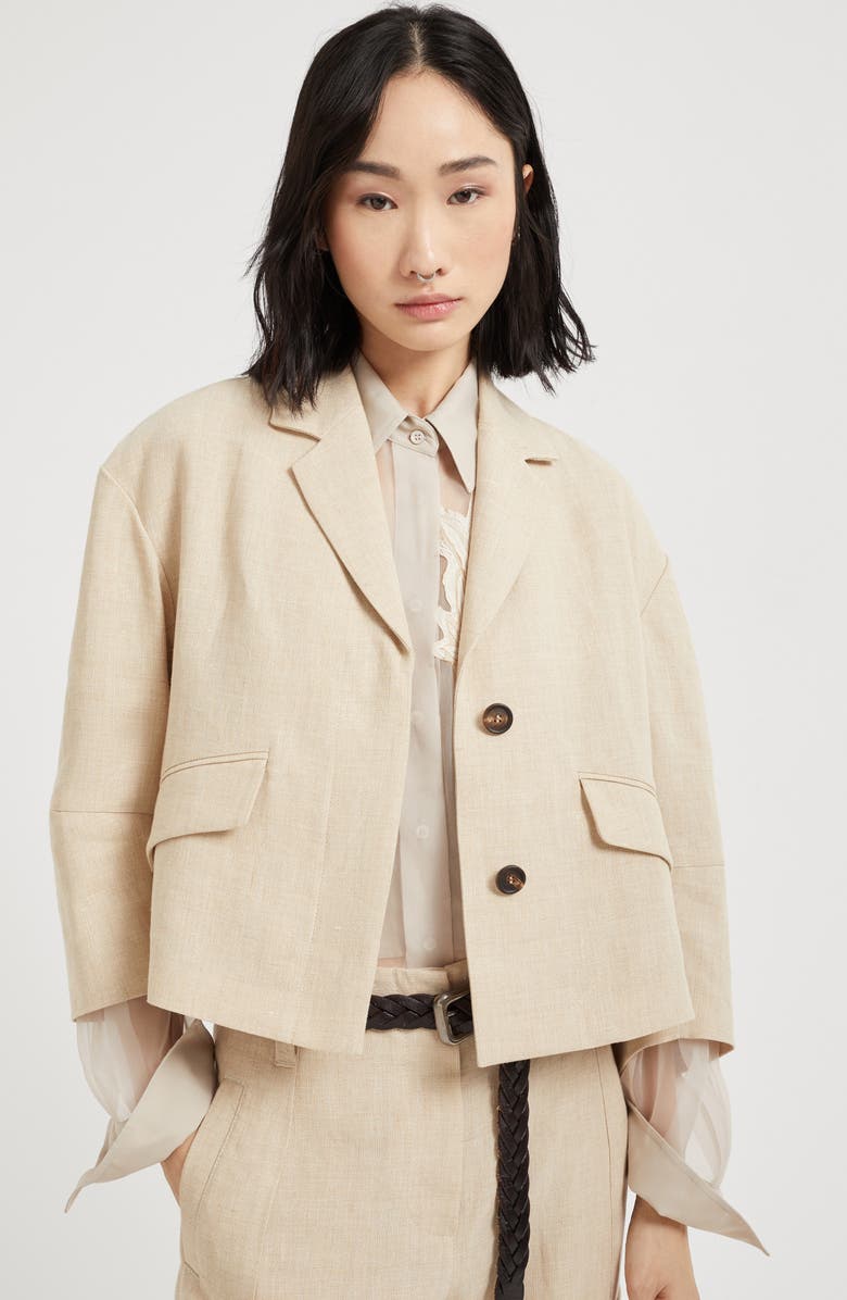 Brunello Cucinelli Cropped blazer, Alternate, color, 