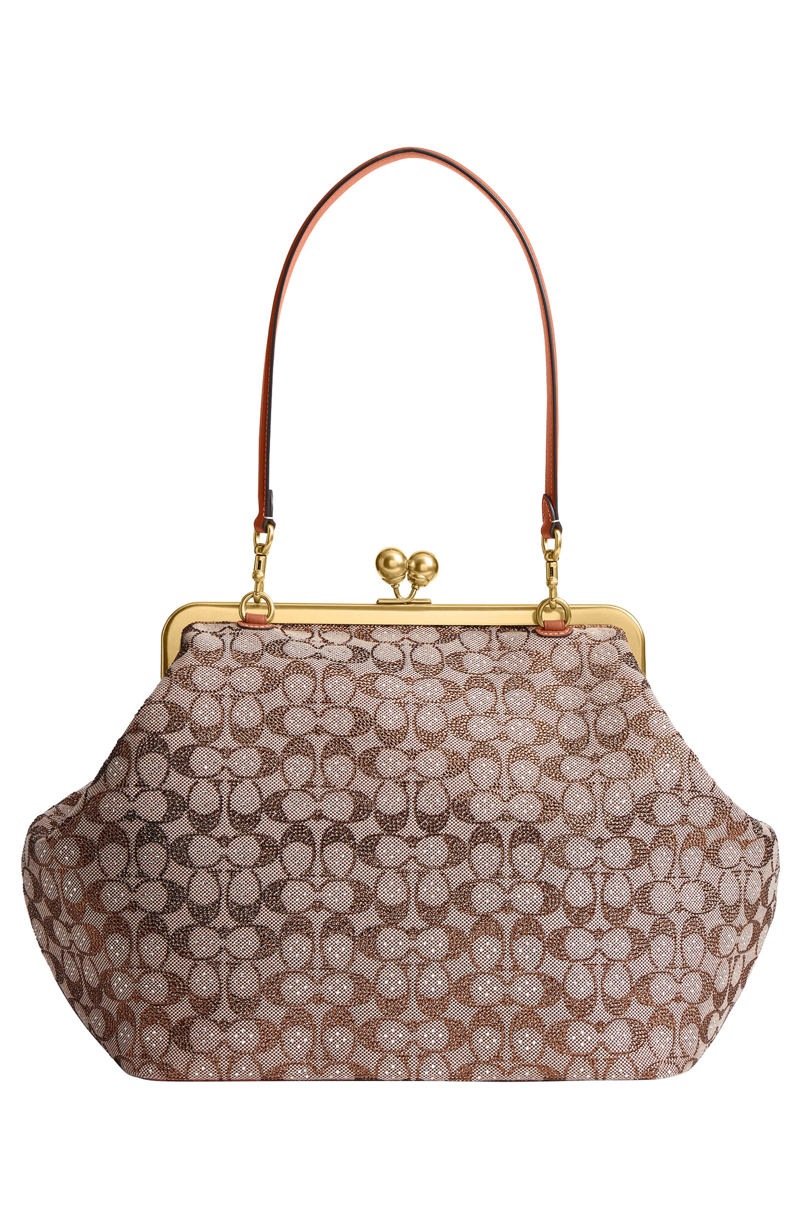 COACH LARGE KISSLOCK FRAME BAG IN CRYSTAL SIGNATURE JACQUARD, Alternate, color, 