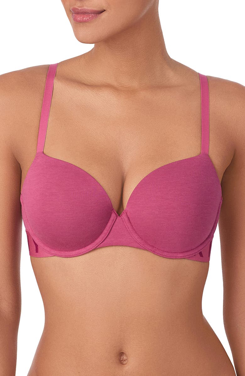 DKNY Cozy Boyfriend T-Shirt Bra, Main, color, Dark Rose