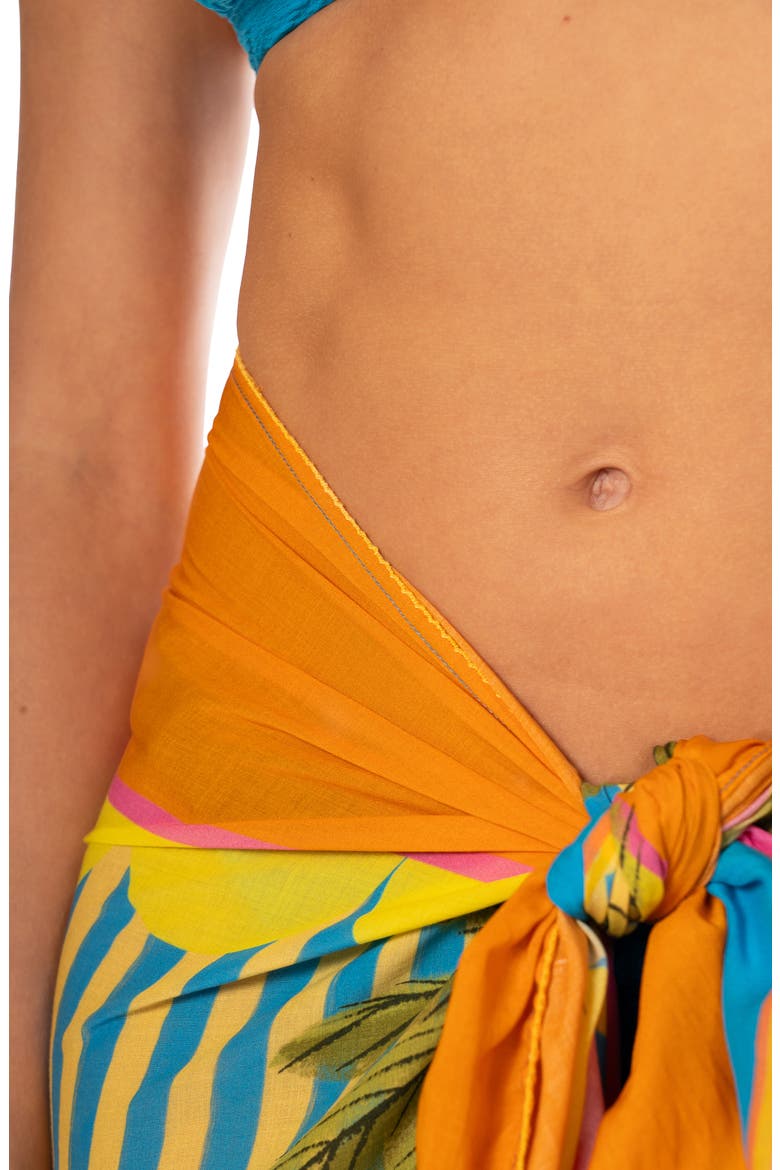 Tropic Camouflage Isla Cover-Up Pareo, Alternate, color, OPEN BLUE