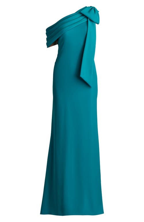 TADASHI SHOJI TADASHI SHOJI ONE-SHOULDER CREPE COLUMN GOWN