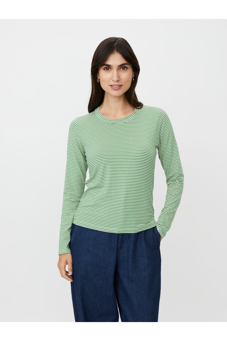 MaDaritha Striped Long Sleeve T-Shirt, Main, color, Mint Green