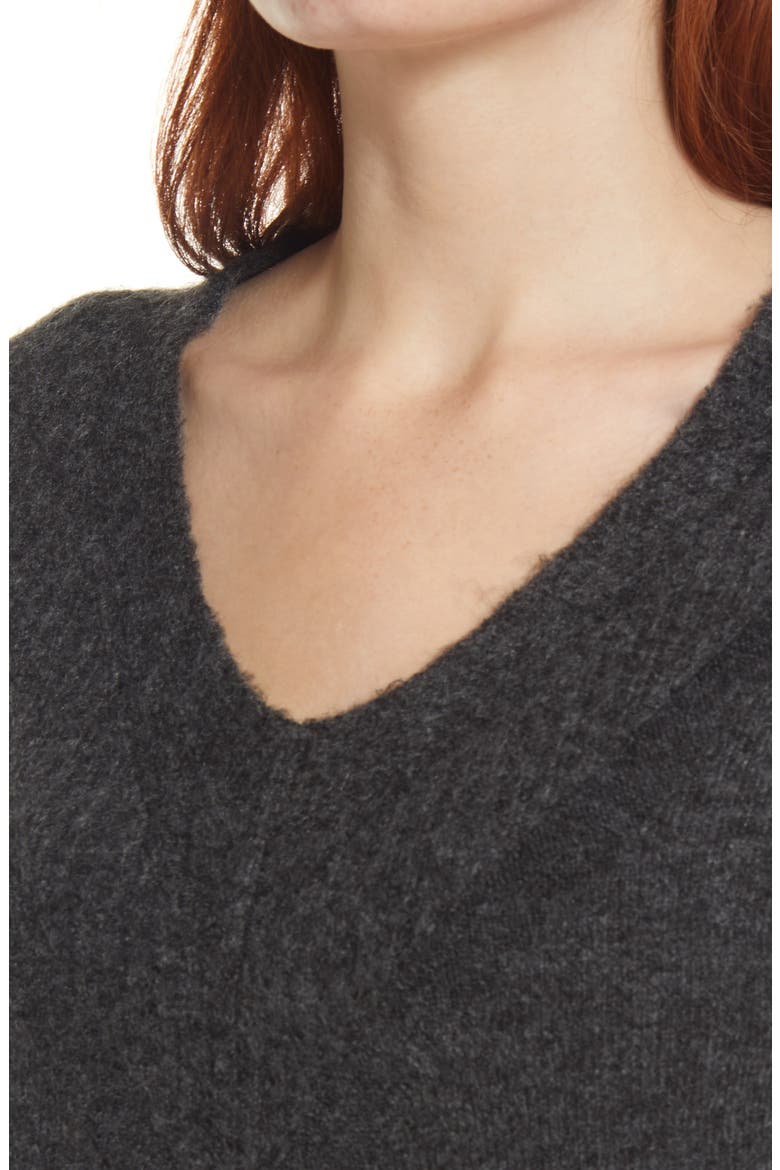 V-Neck Sweater, Alternate, color, GREY DARK CHARCOAL HEATHER