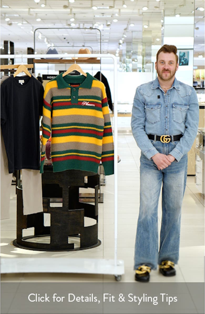 Cooper Stripe Polo Sweater, sales video thumbnail