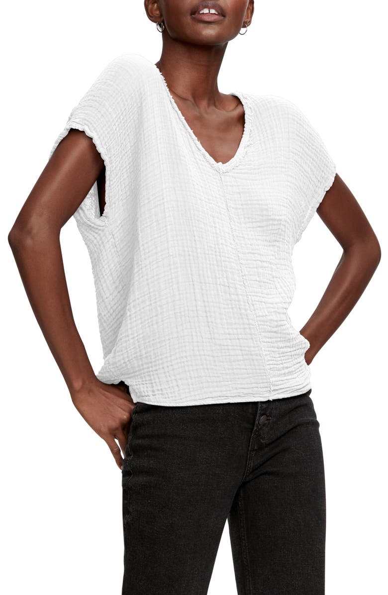 Michael Stars Draya V-Neck T-Shirt, Alternate, color, White