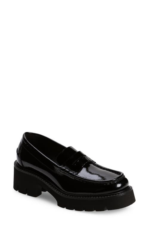 Pedro Garcia Tady Platform Penny Loafer in Black Castoro Naplack 