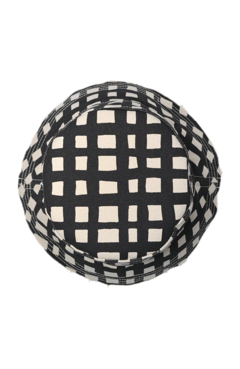 Dance Happy Grid Bucket Hat, Alternate, color, Black