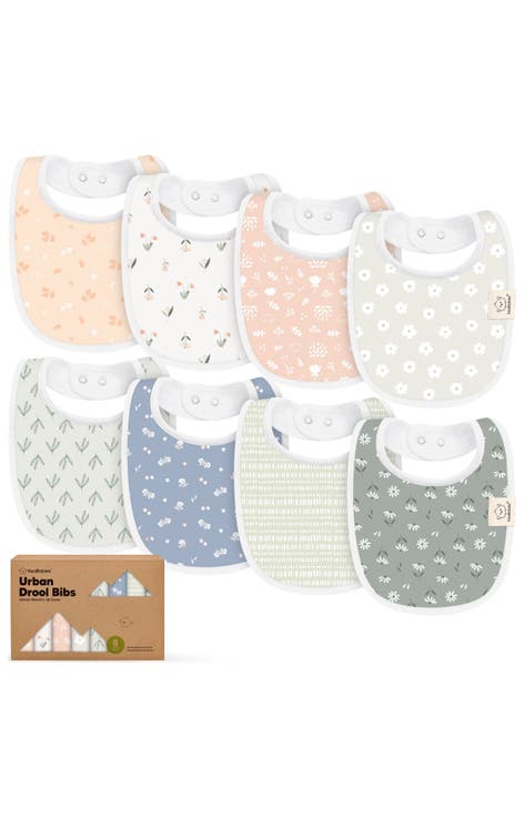 8-Pack Baby Drool Bibs