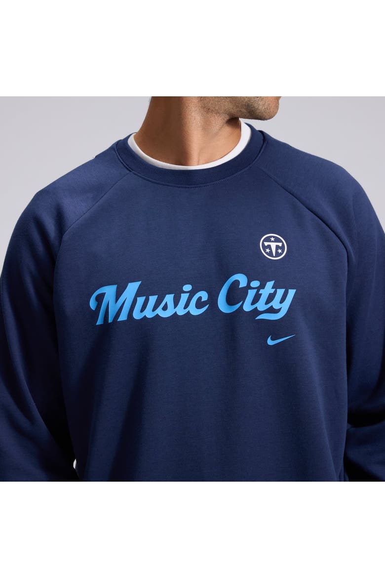 Men's Nike  Navy Tennessee Titans 2026 Rivalries Collection Dri-FIT Crew Sweatshirt, Alternate, color, Navy