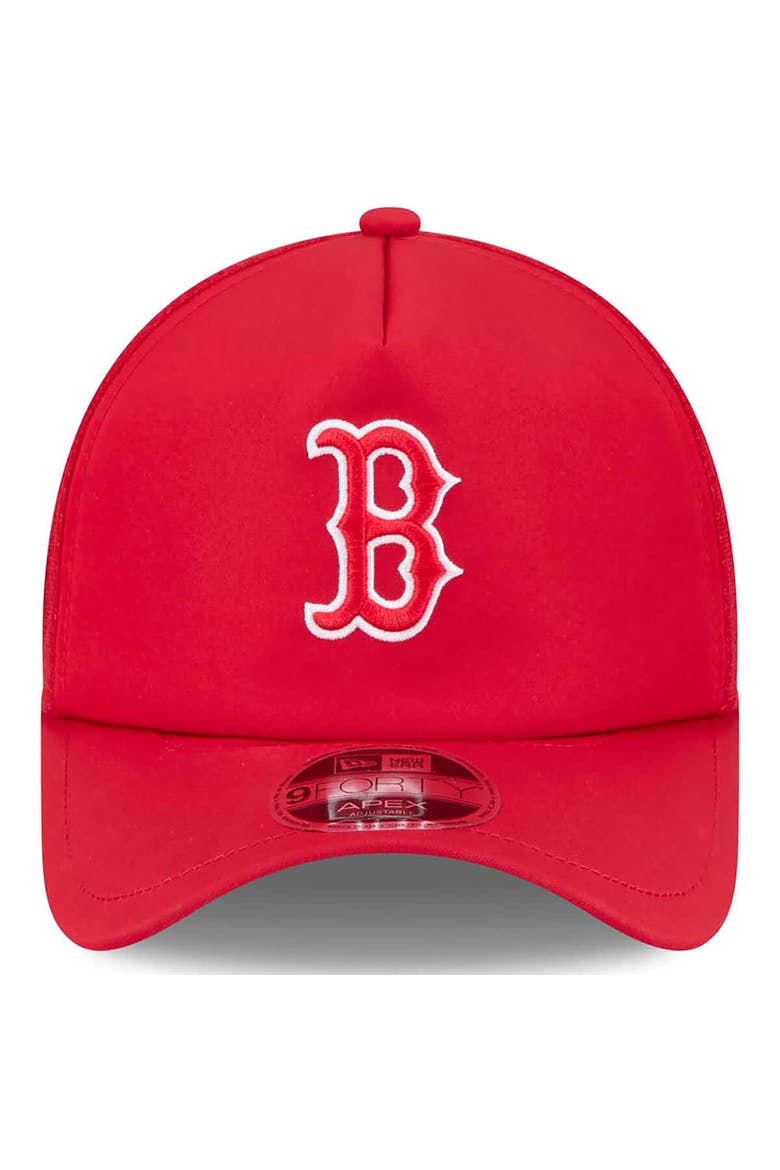 Men's New Era Red Boston Red Sox 2026 Batting Practice Apex 9FORTY Adjustable Trucker Hat, Alternate, color, Red