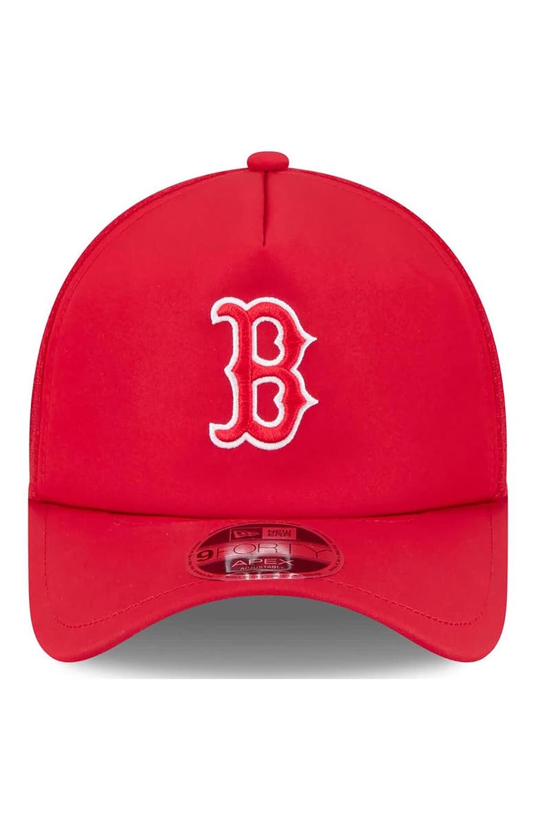 New Era Men's New Era Red Boston Red Sox 2026 Batting Practice Apex 9FORTY Adjustable Trucker Hat, Alternate, color, Red