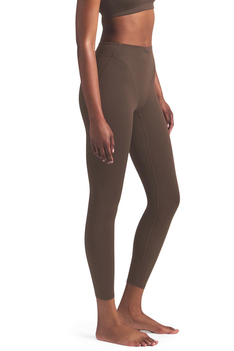Matte High Waist V-Line Leggings, Alternate, color, DARK SEPIA