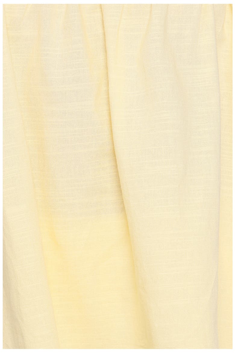 Lillian Scalloped Edge Cotton Blend Top & Shorts Set, Alternate, color, YELLOW