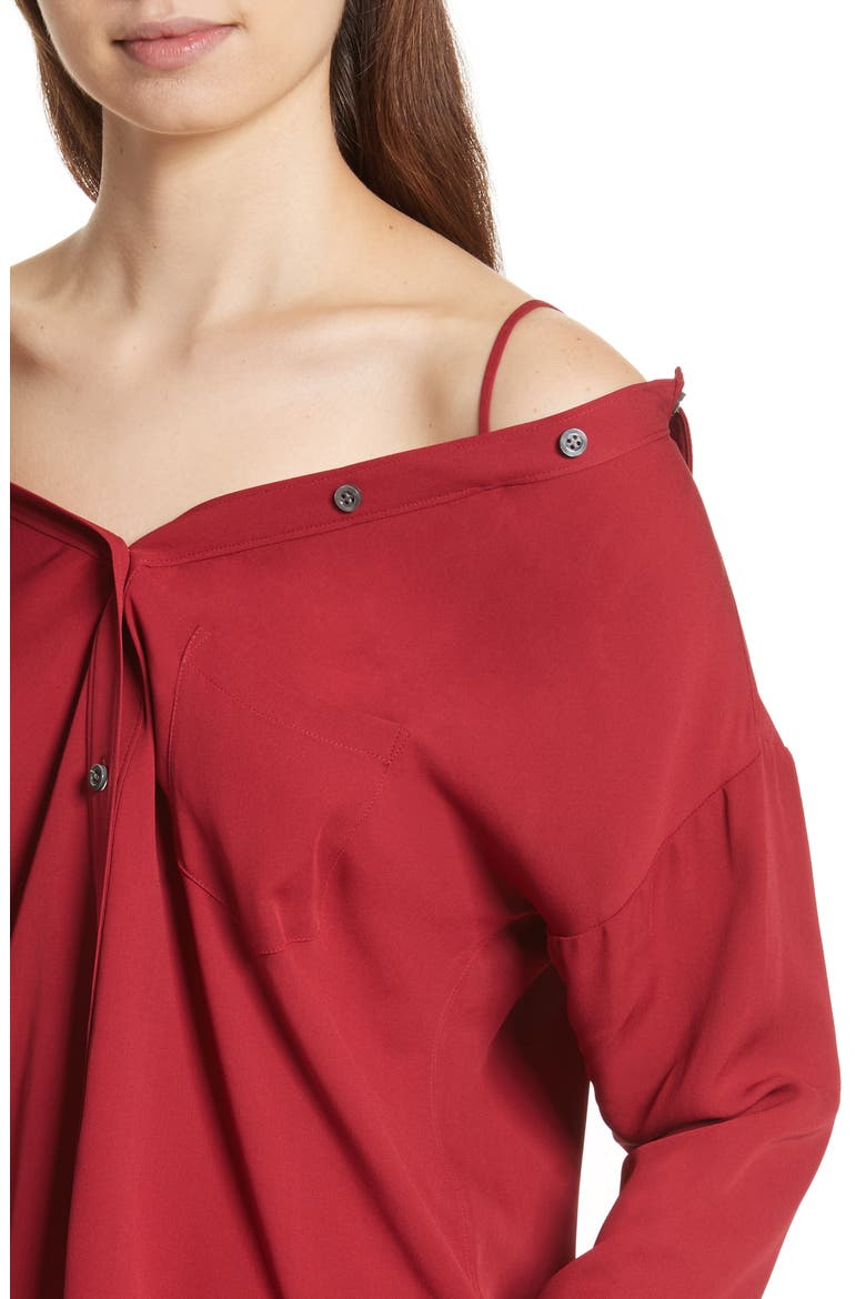 Tamalee Silk Shirt, Alternate, color, BRIGHT RASPBERRY
