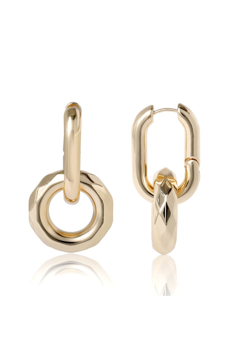 Gold Link Drop Earrings, Main, color, Gold