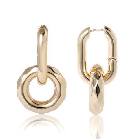 Gold Link Drop Earrings