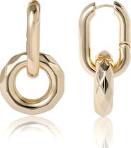 BCBG Gold Link Drop Earrings